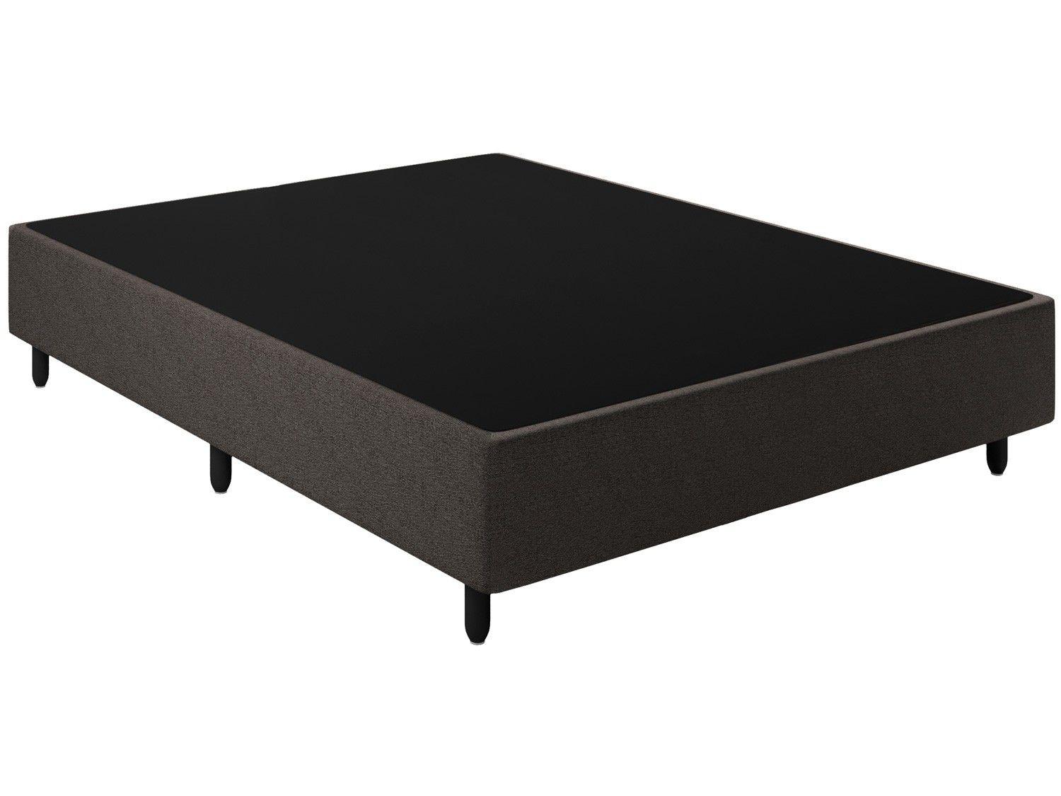 imagem de Base Cama Box Casal 138x188cm Preta e Marrom - 124383300